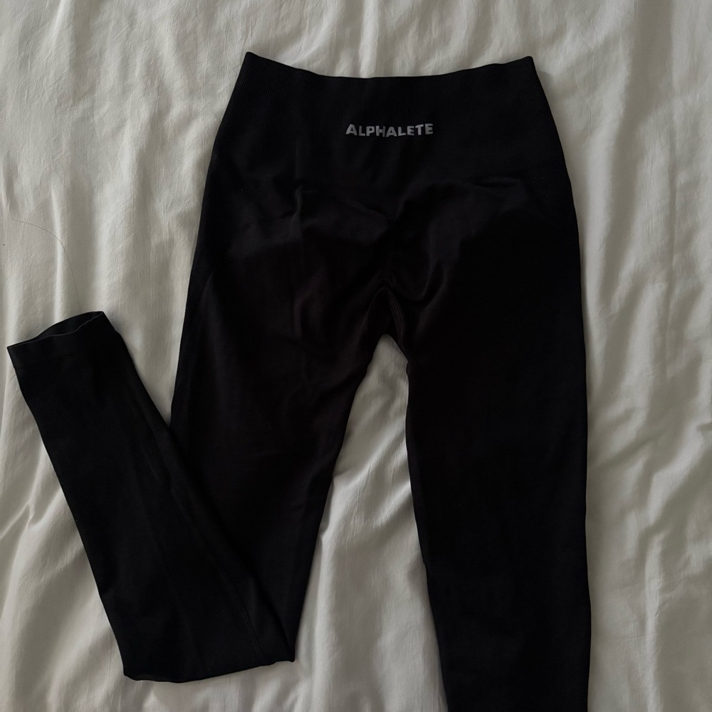 Alphalete Black High-Waist Effortless Seamless Leggings